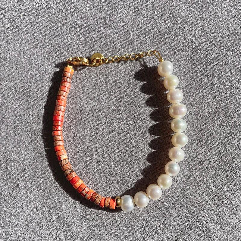 Freshwater Pearl Bracelet 18K Gold Filled Women's Jewelry