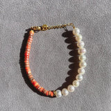 Freshwater Pearl Bracelet 18K Gold Filled Women's Jewelry