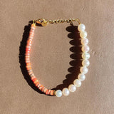 Freshwater Pearl Bracelet 18K Gold Filled Women's Jewelry