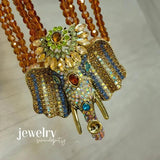Vintage Elephant Jewelry Set Crystal Accessories Women Multilayered Necklace Ear
