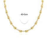 Chunky X Cross Choker Necklace Crystal Chain Statement Jewelry