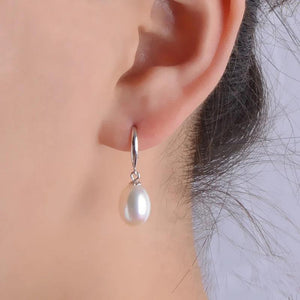 Freshwater Pearl Jewelry Set Silver 925 Earrings Pendant
