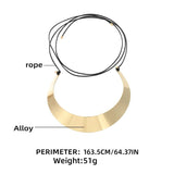 Zaa Metal Choker Necklace Party Jewelry Set for Woman