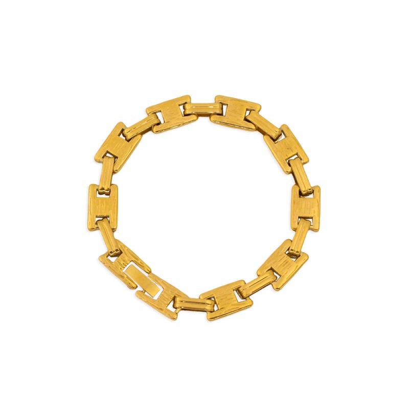 18K Plated Cuban Chain Stainless Steel Jewelry Set