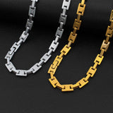 18K Plated Cuban Chain Stainless Steel Jewelry Set