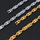 18K Plated Cuban Chain Stainless Steel Jewelry Set