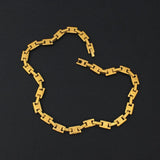 18K Plated Cuban Chain Stainless Steel Jewelry Set