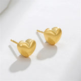 Women's Heart Pendant Necklace and Stud Earrings Set