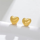 Women's Heart Pendant Necklace and Stud Earrings Set