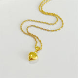 Women's Heart Pendant Necklace and Stud Earrings Set