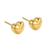 Women's Heart Pendant Necklace and Stud Earrings Set