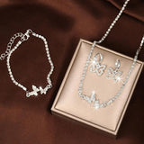 Butterfly Pendant Jewelry Sets Women Party Wedding Accessories