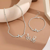 Butterfly Pendant Jewelry Sets Women Party Wedding Accessories