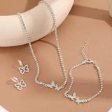 Butterfly Pendant Jewelry Sets Women Party Wedding Accessories