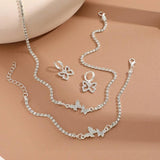 Butterfly Pendant Jewelry Sets Women Party Wedding Accessories