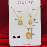 Dubai Necklace Earrings Set Indian African Bridal Wedding