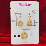 Dubai Necklace Earrings Set Indian African Bridal Wedding
