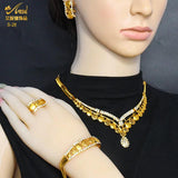 Dubai Jewelry Set Indian Bride Wedding Four Piece Set