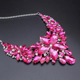 CYNTHIA Pink Flowers Bridal Wedding Party Jewelry Sets
