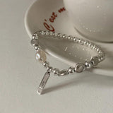 Argyria Irregularis Pearl 925 Sterling Silver Ladies Bracelet