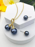 Hawaiian Tahitian Pearl Jewelry Set Polynesian Mother of Pearl Jewellery