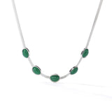 Bohemian Green Crystal Zircon Choker Necklace