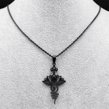 Lotus Flower Pendant Necklace Stainless Steel Yoga Chakra Necklaces