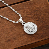 Ethiopian Silver Eye Jewelry Set Necklace Earrings Ring