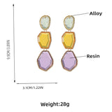Colorful Resin Choker Necklace Earrings Set