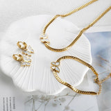 Stainless Steel Butterfly Jewelry Set for Women