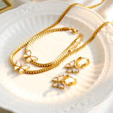 Stainless Steel Butterfly Jewelry Set for Women