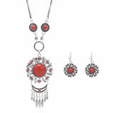 Bohemian Stone Vintage Alloy Tassels Jewelry Set