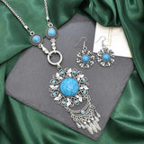 Bohemian Stone Vintage Alloy Tassels Jewelry Set