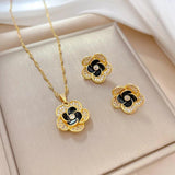 Flower Zircon Jewelry Set for Women Anniversary Accessories
