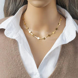 316L Stainless Steel Choker Necklace Bracelets Set for Women Girl