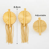 Dubai Earrings and Ring Set African Ethiopian Jewelry Set for Women Bride Tassel