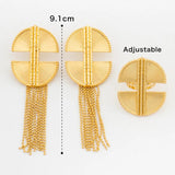 Dubai Earrings and Ring Set African Ethiopian Jewelry Set for Women Bride Tassel