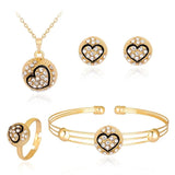 Love Jewelry Set for Women: Necklace, Ring, Earrings, Bracelet