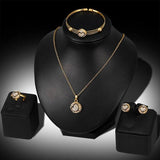 Love Jewelry Set for Women: Necklace, Ring, Earrings, Bracelet
