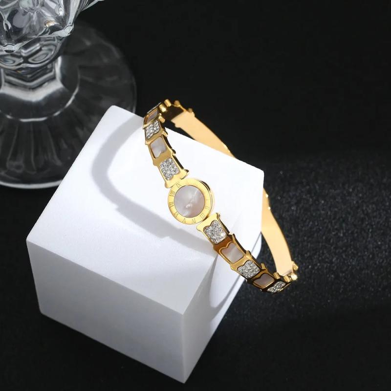 Women's Roman Number Snake Bangle Bracelet, Party Jewelry