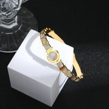 Women's Roman Number Snake Bangle Bracelet, Party Jewelry