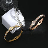 Women's Roman Number Snake Bangle Bracelet, Party Jewelry