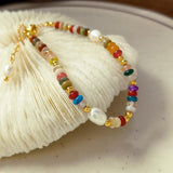 Natural Pearl Stones Bracelet Necklace Set for Women