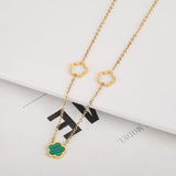 Stylish Plant Five Leaf Flower Petals Jewelry Set for Women