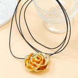 Vintage ZAA Choker Necklace Metal Pendant for Women