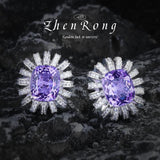 Zircon Jewelry Set Silver Orange CZ Wedding