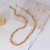 Stainless Steel Women's Jewelry Set Multilayer Necklace Bracelet