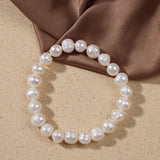 Elastic Rope Pearl Bracelet 8-9-10mm Freshwater Pearl Jewelry