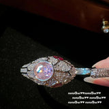 Pink CZ Snake Jewelry Set 925 Silver for Women