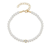 925 Sterling Silver Pearl Chain Bracelet Tiny Freshwater Pearl Sweet Women
